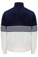 Load image into Gallery viewer, Fila Merrick Stripe Velour Jacket Navy