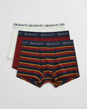 Load image into Gallery viewer, Gant 3 Pack Trunks Multi Striped Plumped Red