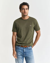 Load image into Gallery viewer, Gant Regular Shield T-Shirt Khaki Green Melange