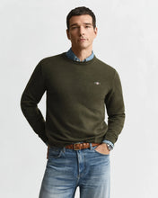 Load image into Gallery viewer, Gant Superfine Lambswool Jumper Khaki Green