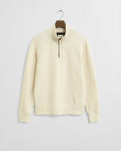 Load image into Gallery viewer, Gant Sacker Rib Half Zip Sweatshirt Cream