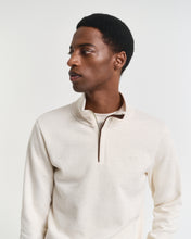 Load image into Gallery viewer, Gant Sacker Rib Half Zip Sweatshirt Cream