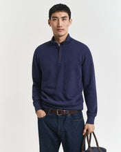 Load image into Gallery viewer, Gant Sacker Rib Half Zip Sweatshirt Persian Blue