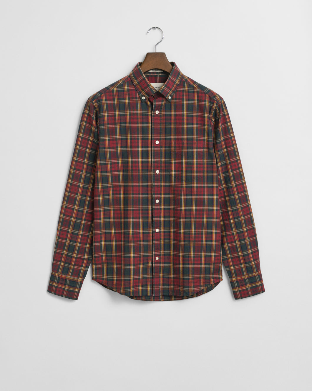 Gant Regular Fit Checked Archive Poplin Shirt Red
