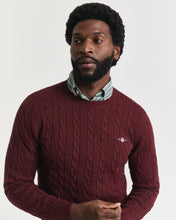 Load image into Gallery viewer, Gant Cotton Cable Knit Jumper Bordeaux