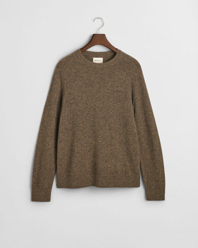 Gant Wool Blend Jumper Dark Hazelnut Melange