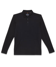 Load image into Gallery viewer, Guide London Textured Jersey Polo Top Navy