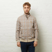 Load image into Gallery viewer, Gabicci Vintage Hadrian Checked Harrington Jacket Latte