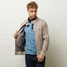 Load image into Gallery viewer, Gabicci Vintage Hadrian Checked Harrington Jacket Latte