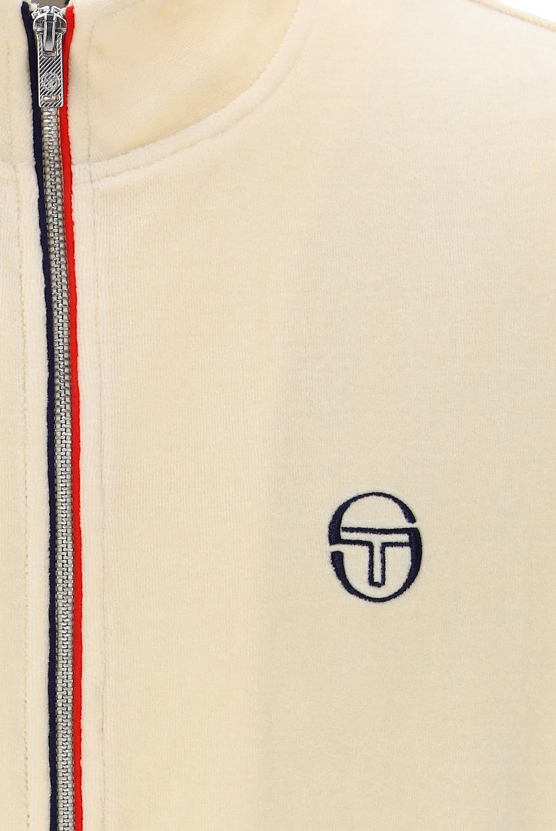 Sergio Tacchini Eddie Velour Track Top Pearled Ivory – TS2 MENSWEAR