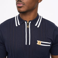 Load image into Gallery viewer, Gabicci Vintage Johnson Knitted Polo Top Navy