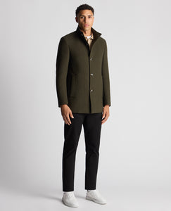 Remus Uomo Jonah Wool Rich Coat Olive