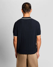 Load image into Gallery viewer, Lyle and Scott Tipped Knitted Polo Navy