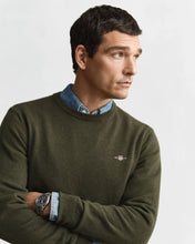 Load image into Gallery viewer, Gant Superfine Lambswool Jumper Khaki Green