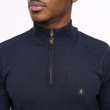 Load image into Gallery viewer, Gabicci Vintage Lasso Quarter Zip Knitted Top Navy