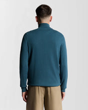 Load image into Gallery viewer, Lyle and Scott Cotton Merino Quarter Zip Knit Deep Water