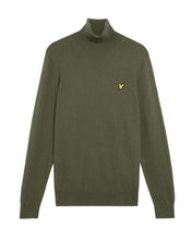 Load image into Gallery viewer, Lyle and Scott Cotton Merino Roll Neck Jumper Olive
