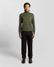 Load image into Gallery viewer, Lyle and Scott Cotton Merino Roll Neck Jumper Olive