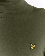 Load image into Gallery viewer, Lyle and Scott Cotton Merino Roll Neck Jumper Olive