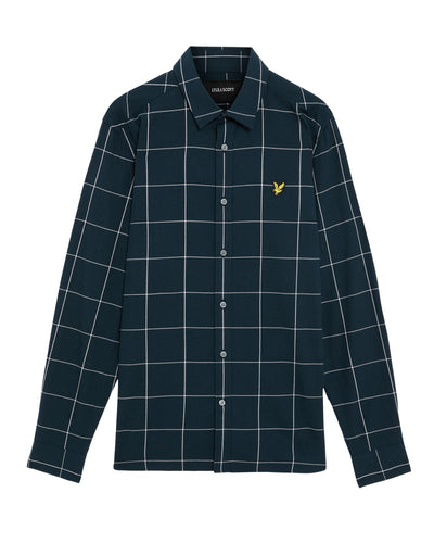Lyle and Scott Window Pane Check Shirt Navy