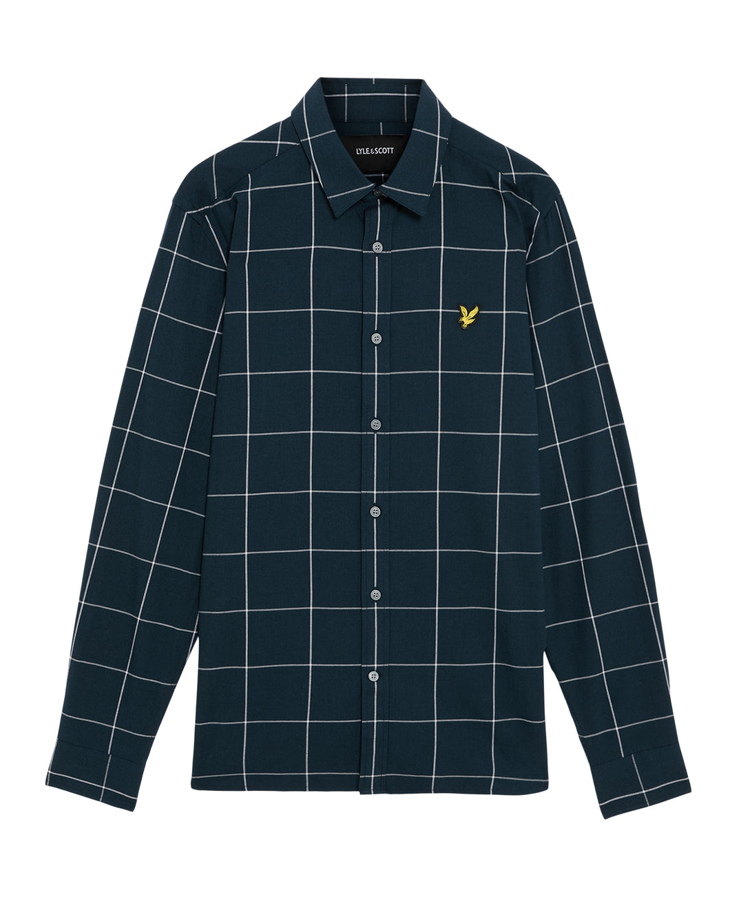 Lyle and Scott Window Pane Check Shirt Navy