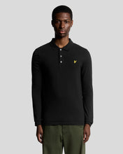 Load image into Gallery viewer, Lyle and Scott Long Sleeve Pique Polo Black