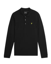Load image into Gallery viewer, Lyle and Scott Long Sleeve Pique Polo Black
