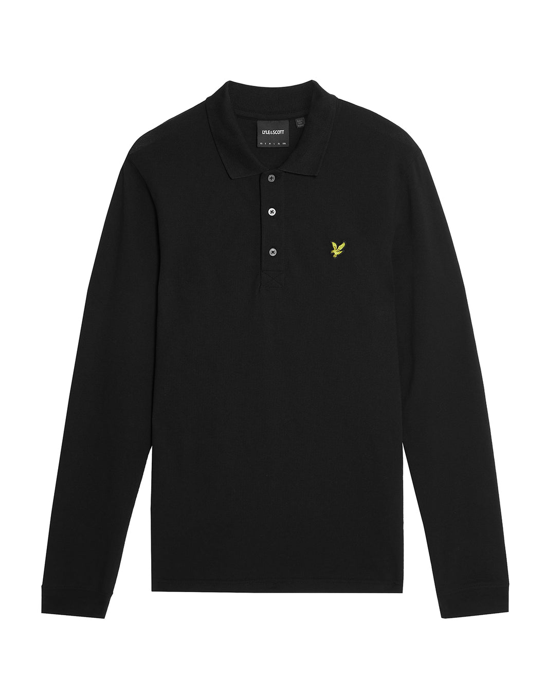Lyle and Scott Long Sleeve Pique Polo Black