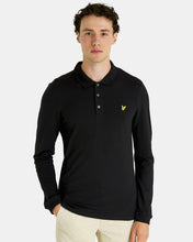 Load image into Gallery viewer, Lyle and Scott Long Sleeve Pique Polo Black