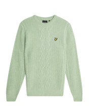 Load image into Gallery viewer, Lyle and Scott Ribbed Cable Knit Jumper Mint