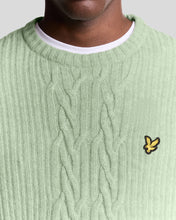 Load image into Gallery viewer, Lyle and Scott Ribbed Cable Knit Jumper Mint