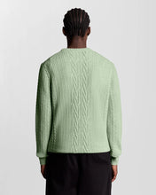 Load image into Gallery viewer, Lyle and Scott Ribbed Cable Knit Jumper Mint