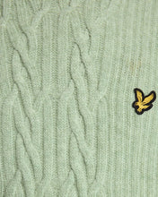 Load image into Gallery viewer, Lyle and Scott Ribbed Cable Knit Jumper Mint