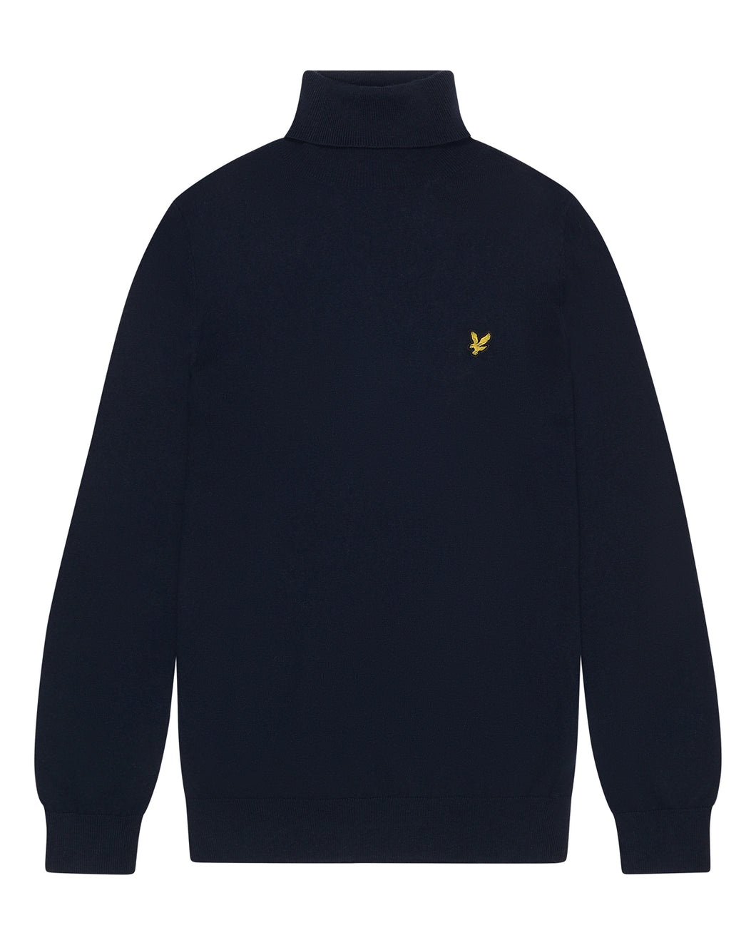 Lyle and Scott Cotton Merino Roll Neck Jumper Navy