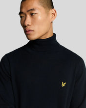 Load image into Gallery viewer, Lyle and Scott Cotton Merino Roll Neck Jumper Navy