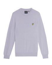 Load image into Gallery viewer, Lyle and Scott Cotton Merino Jumper Ash Lilac