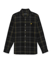 Load image into Gallery viewer, Lyle and Scott Tartan Corduroy Shirt Black
