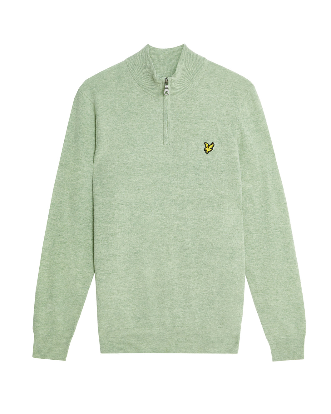 Lyle and Scott Lambswool Quarter Zip Jumper Mint