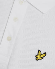 Load image into Gallery viewer, Lyle and Scott Popcorn Jacquard Polo Top White
