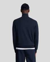 Load image into Gallery viewer, Lyle and Scott Cotton Merino Quarter Top Zip Navy