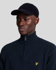 Lyle and Scott Cotton Merino Quarter Top Zip Navy