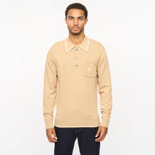 Load image into Gallery viewer, Gabicci Vintage Ned Knitted Polo Top Nutmeg