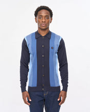 Load image into Gallery viewer, Gabicci Vintahe Pedro Button Thru Polo Knit Navy
