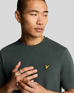 Lyle and Scott Plain Pique T-Shirt Deep Green