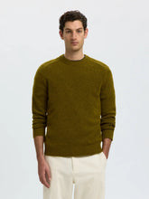 Load image into Gallery viewer, Selected Homme Rai Crew Neck Jumper Fir Green