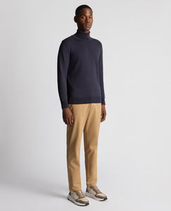 Remus Uomo Roll Neck Jumper Dark Blue