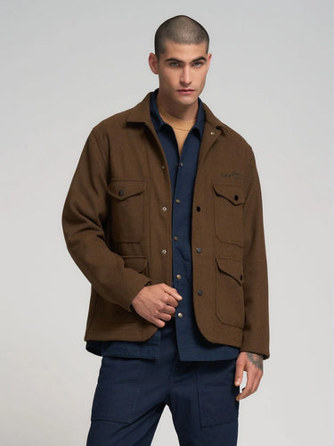 Replay Multi Pocket Jacket Brown