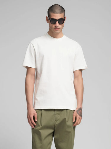 Replay R Logo Jersey T-Shirt Off White