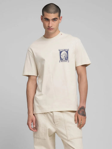 Replay Vintage Print T-Shirt Ecru