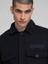 Load image into Gallery viewer, Replay Wool Blend Overshirt Navy